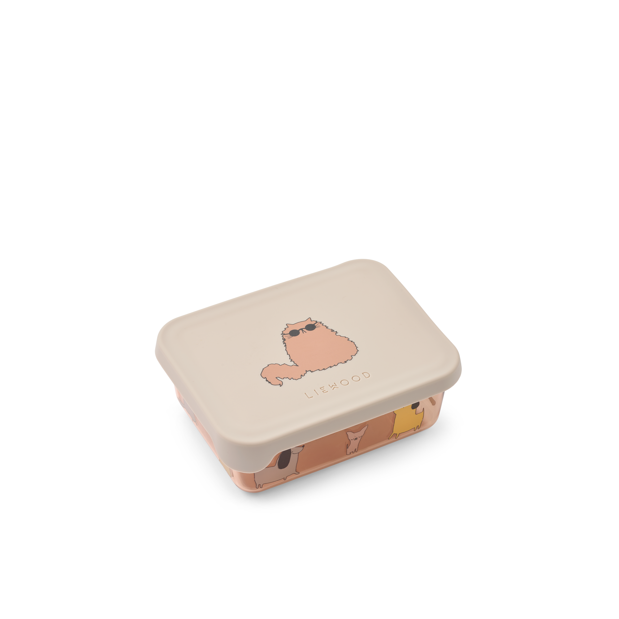 Liewood Ako Tritan Snack Box | Cats And Dogs / Sandy