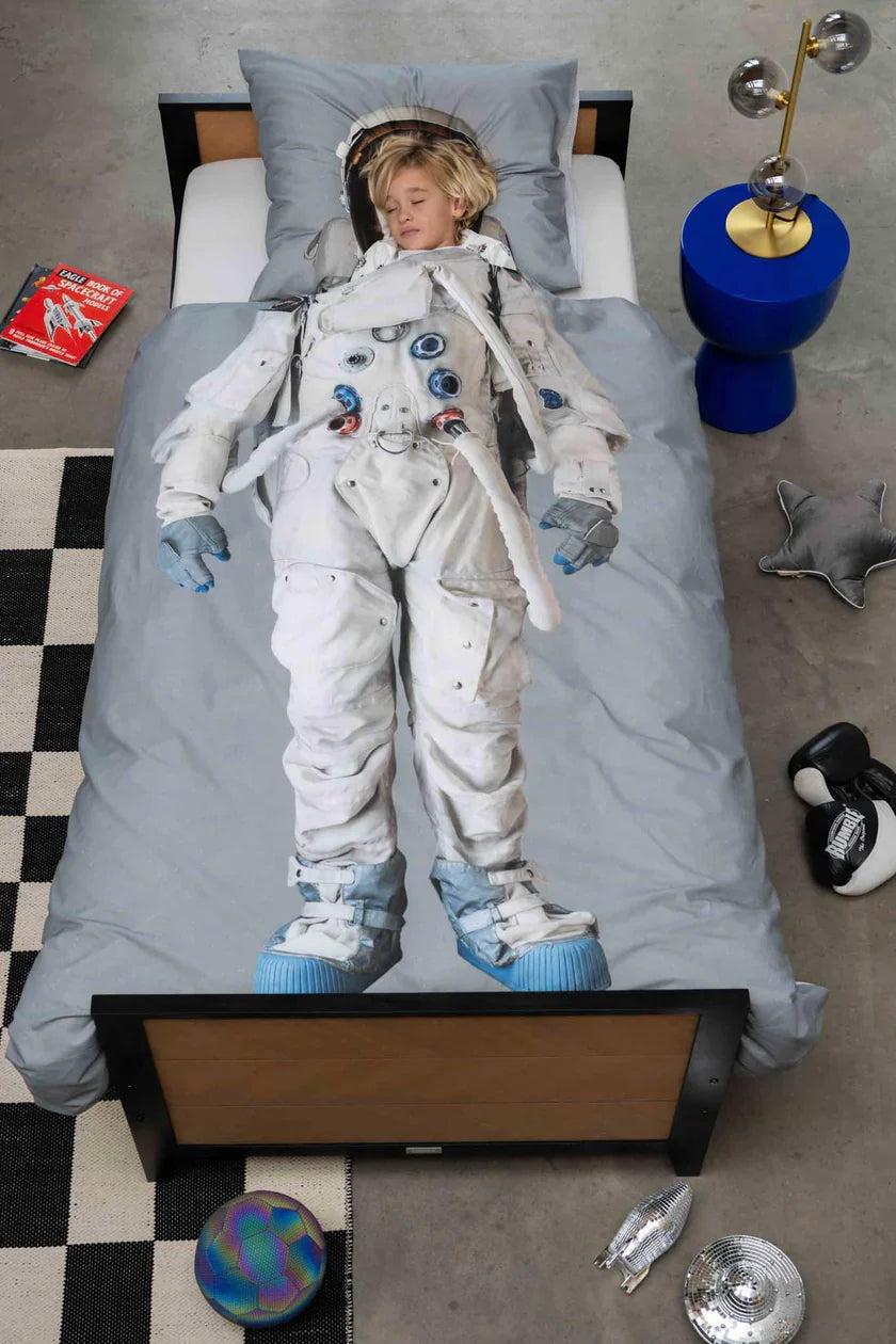 SNURK Dekbedset 140x200/220cm | Astronaut Grey Space