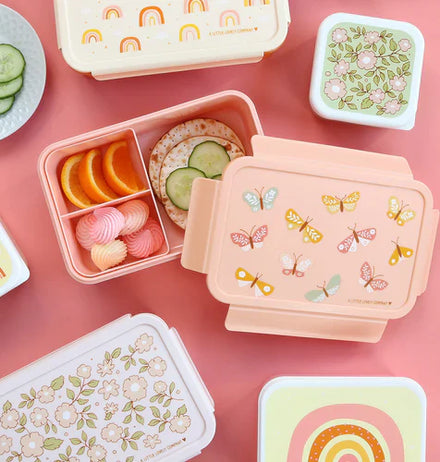 A Little Lovely Company Lunch Box Met Verdeelvakjes | Butterflies