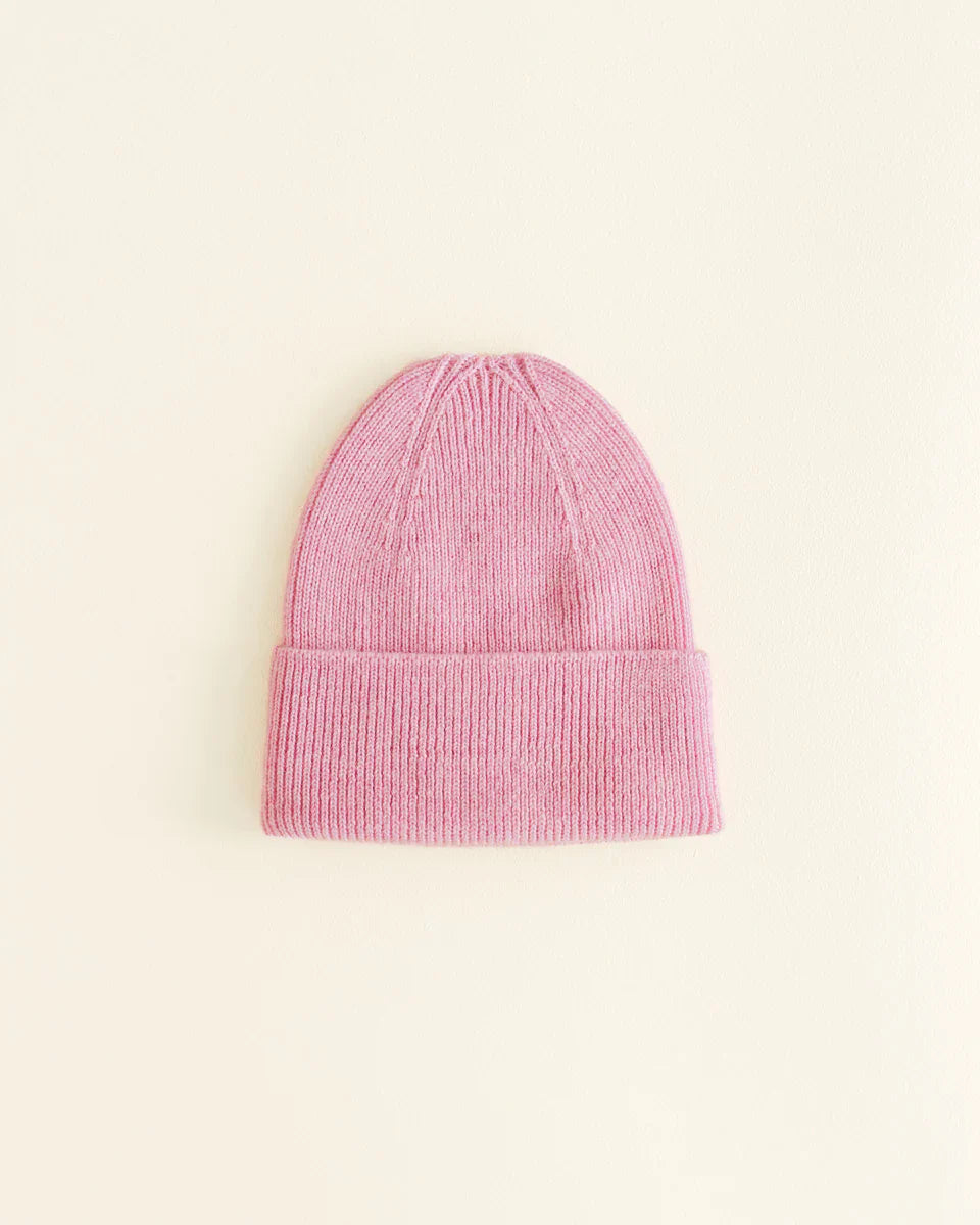 Hvid Newborn Beanie Fonzie | Cotton Candy