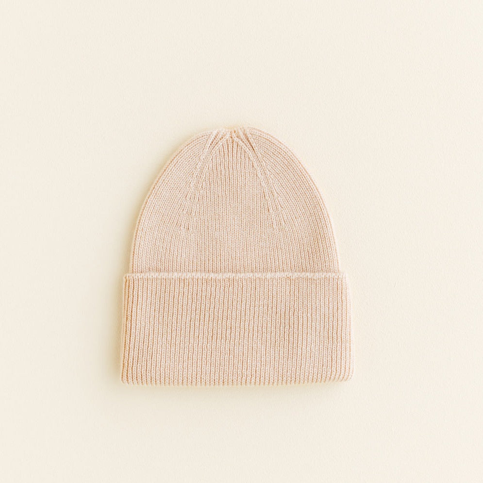 Hvid Newborn Beanie Fonzie | Oat