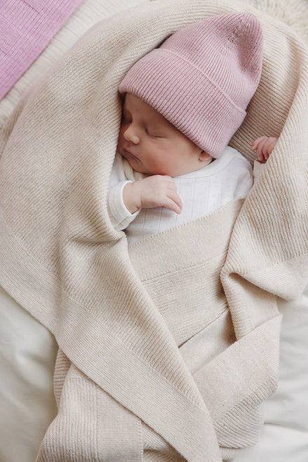 Hvid Newborn Beanie Fonzie | Powder