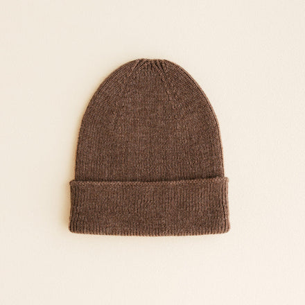 Hvid Newborn Beanie Fonzie 0-6M | Mocha