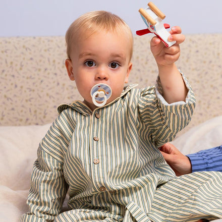 Bibs Fopspeen Size 2 Latex Rond 2 pack | Baby Blue / Dusty Blue