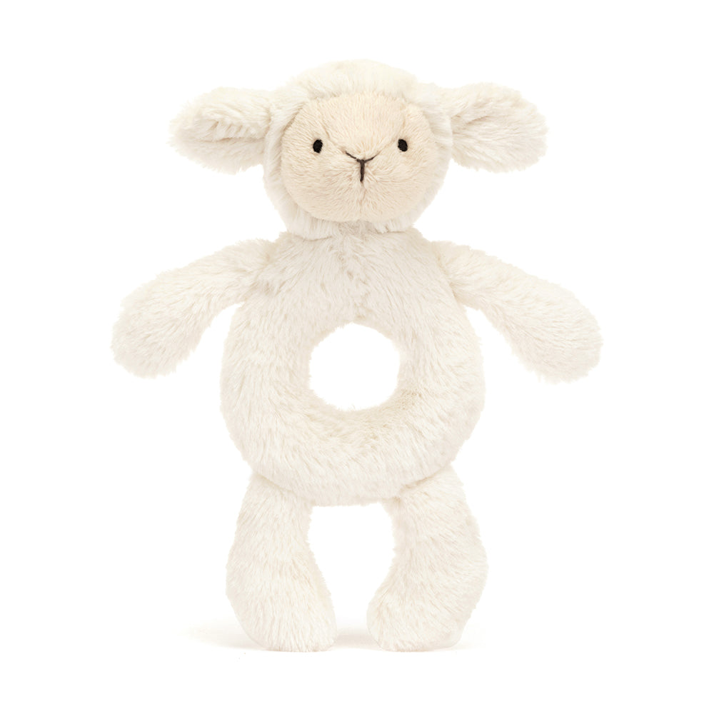 Jellycat Knuffel Bashful Lamb Ring Rammelaar