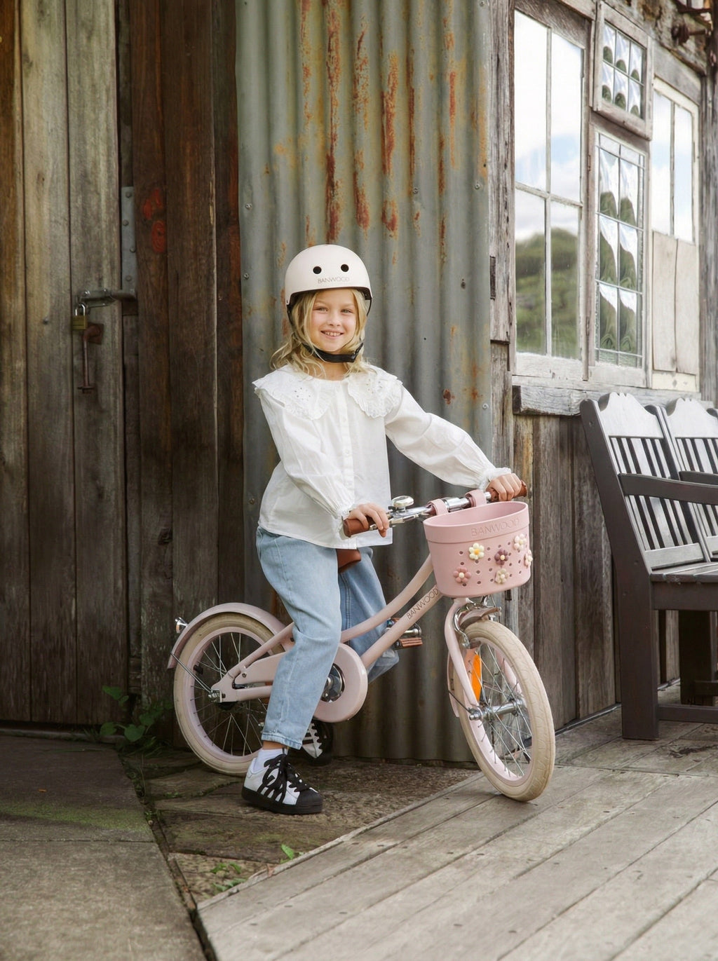 Banwood Fietsmandje Pin & Ride | Dusty Rose