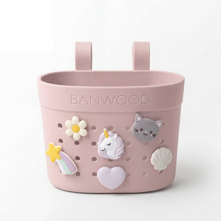 Banwood Fietsmandje Pin & Ride | Faded Pink