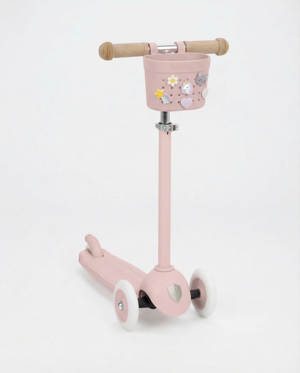 Banwood Fietsmandje Pin & Ride | Faded Pink