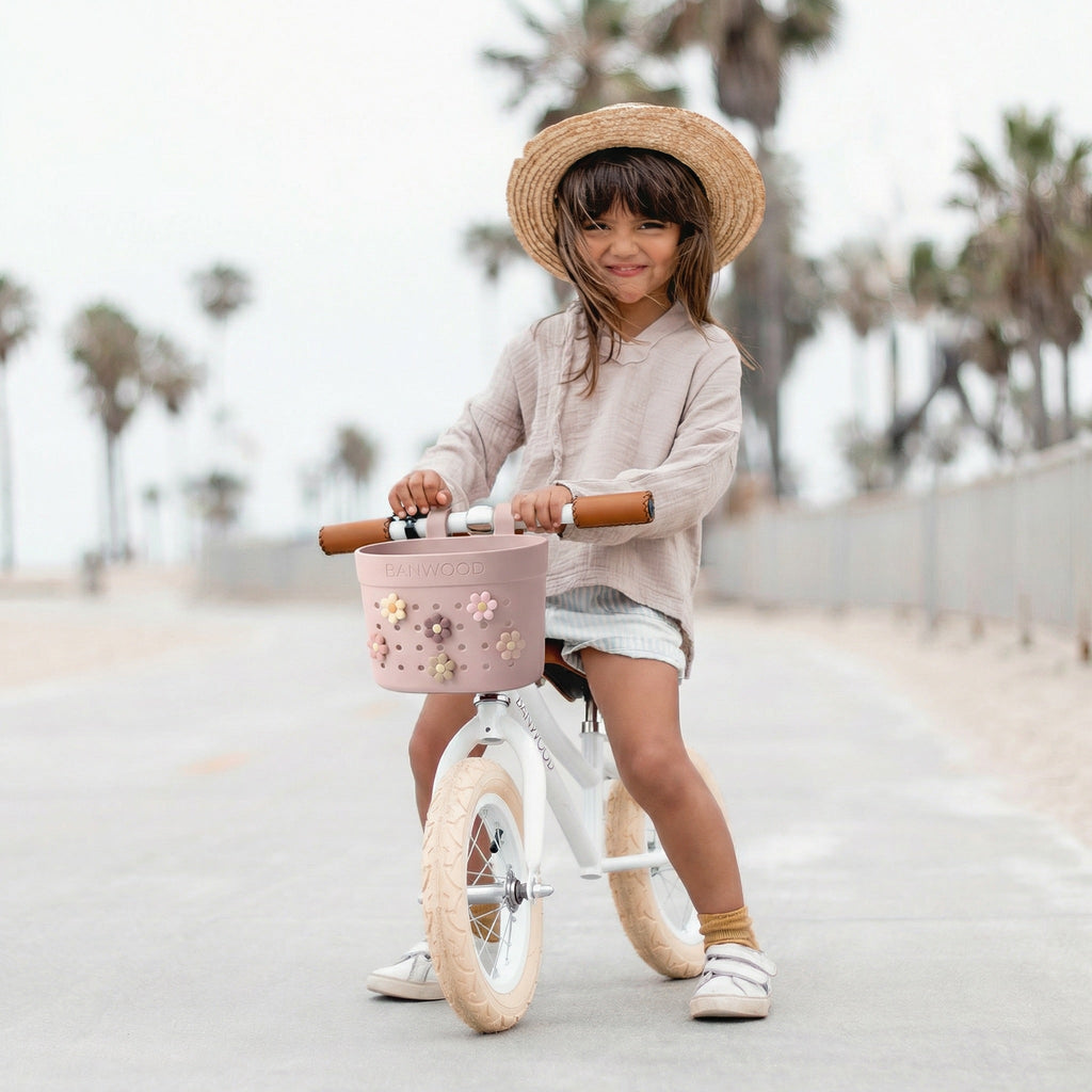Banwood Fietsmandje Pin & Ride | Faded Pink