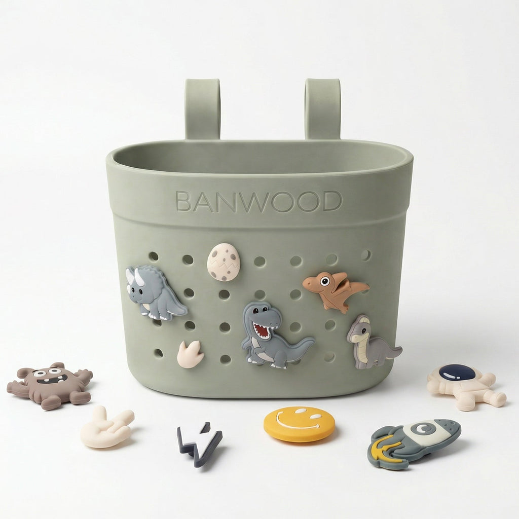 Banwood Fietsmandje Pin & Ride | Olive