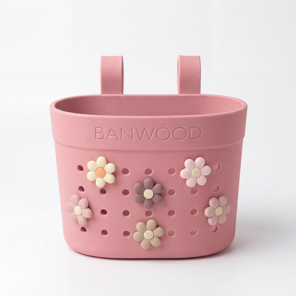 Banwood Fietsmandje Pin & Ride | Raspberry