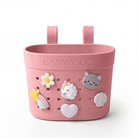 Banwood Fietsmandje Pin & Ride | Raspberry
