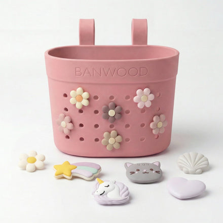 Banwood Fietsmandje Pin & Ride | Raspberry