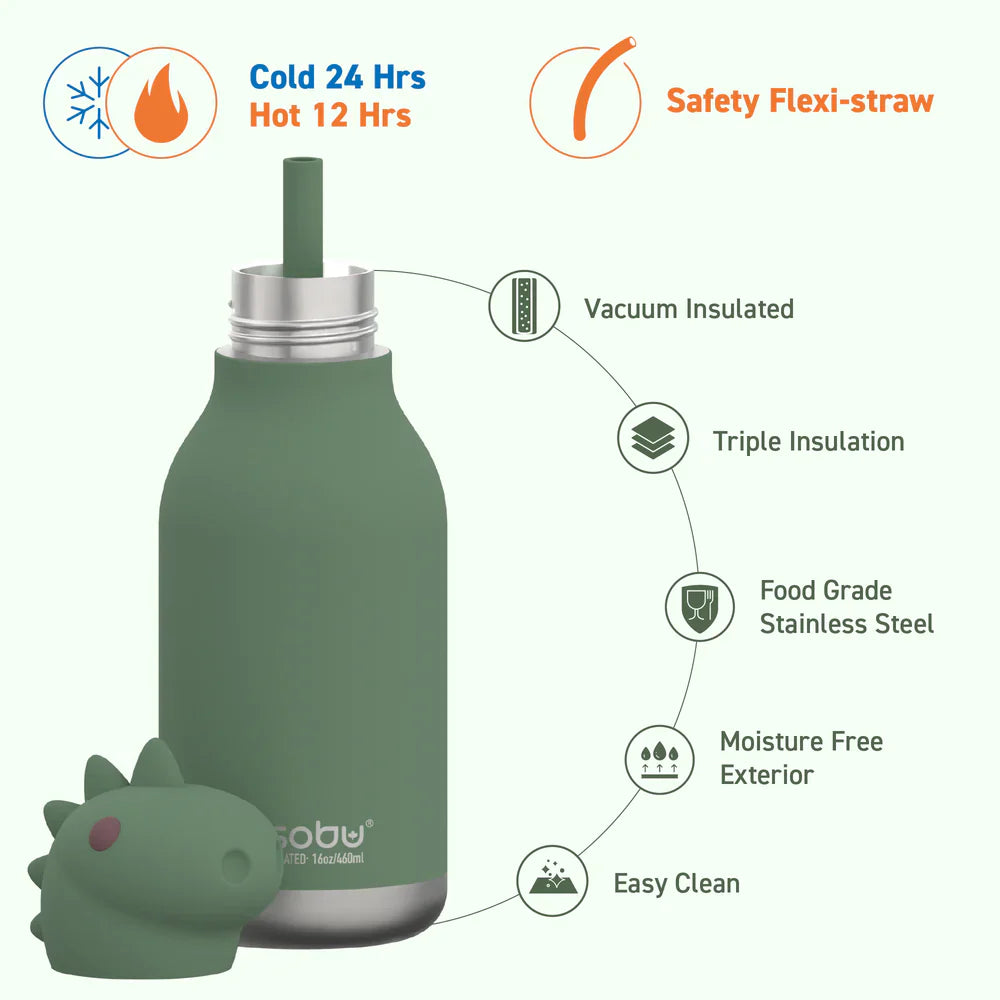 Asobu Bestie Bottle 460 ml | Dinosaurus