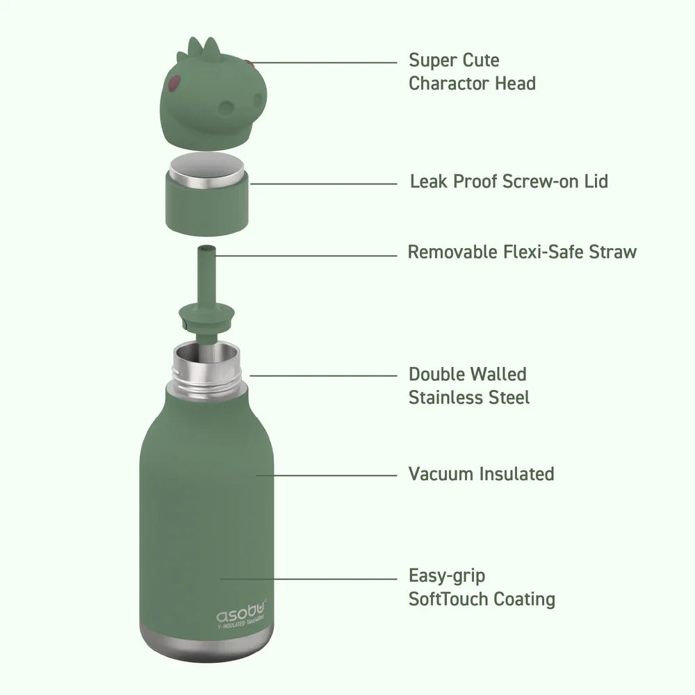 Asobu Bestie Bottle 460 ml | Dinosaurus
