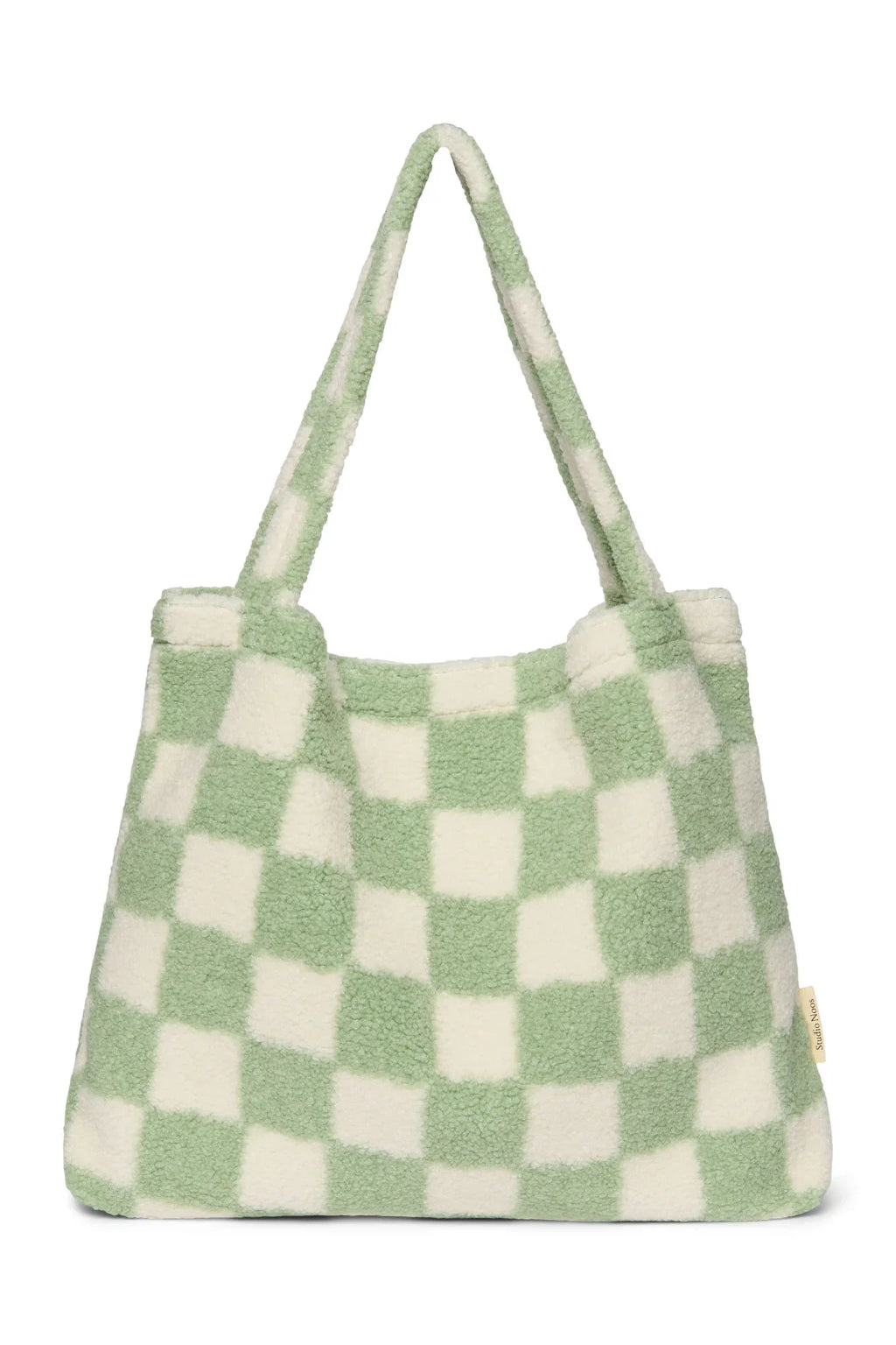 Studio Noos Binibamba SN Pistachio Checked Teddy Mom Bag