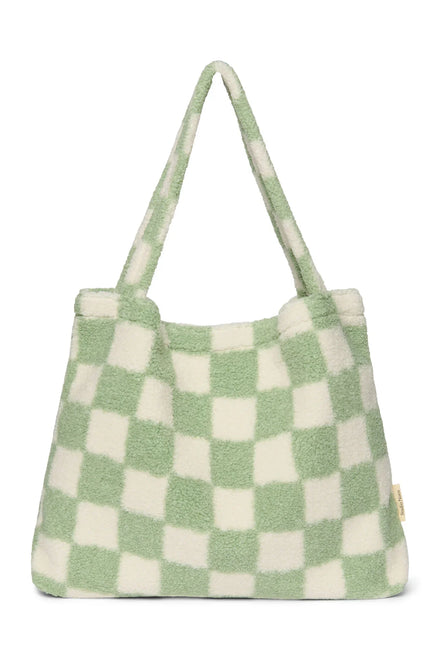 Studio Noos Binibamba SN Pistachio Checked Teddy Mom Bag