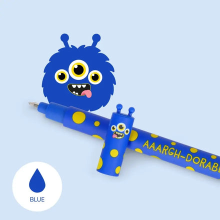Legami Uitwisbare Erasable Gelpen Monster 0,7 mm | Blauwe Inkt