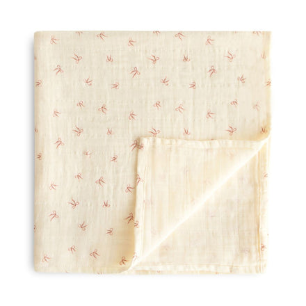 Mushie Hydrofiele Doek 120x120cm | Strikjes