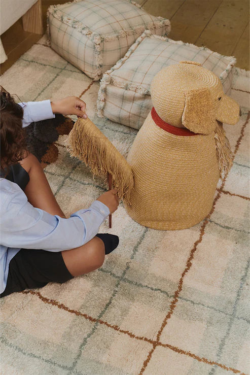 Lorena Canals Machinewasbaar Tapijt 90x120 cm | Tartan Blue Sage