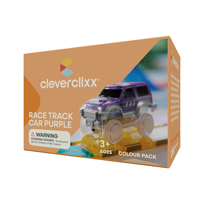 Cleverclixx Race Track Car Purple | 1 Stuk