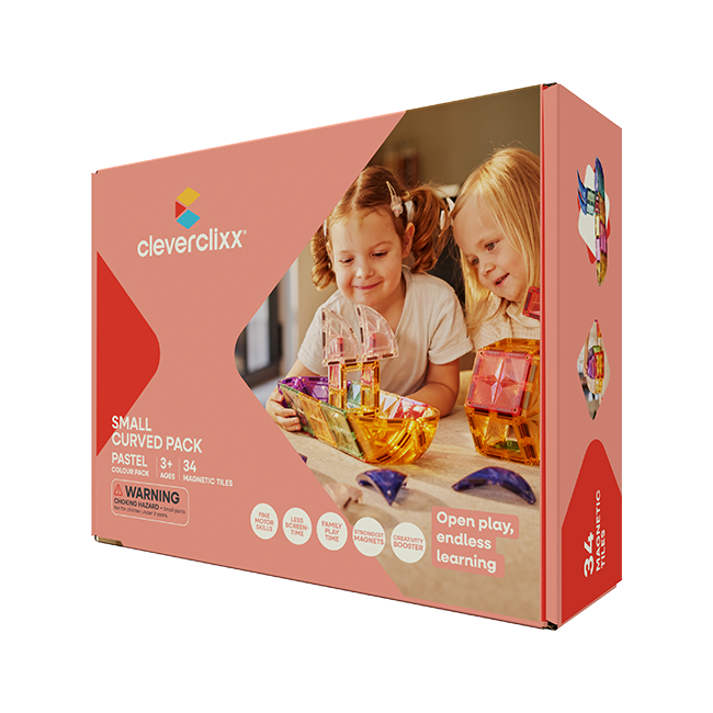 Cleverclixx Small Curved Pack Pastel | 34 Stuks