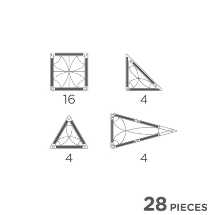Cleverclixx Mini Tiles Pack Intense | 28 Stuks