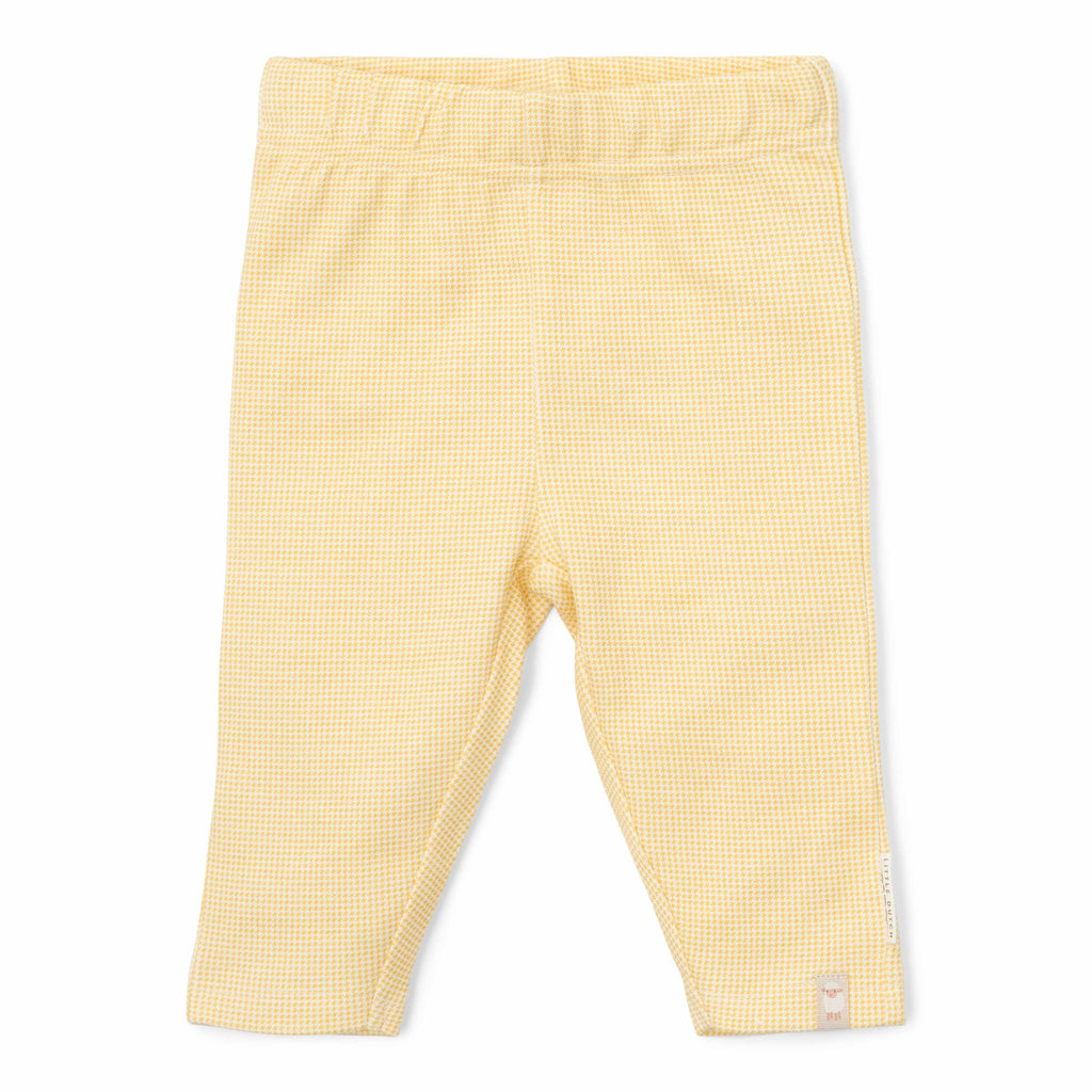 Little Dutch Newborn Noos Little Farm Legging | Warm Yellow Check