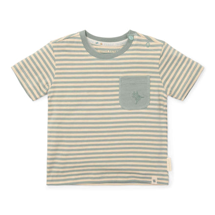 Little Dutch T-Shirt Korte Mouw Forest Green Stripe