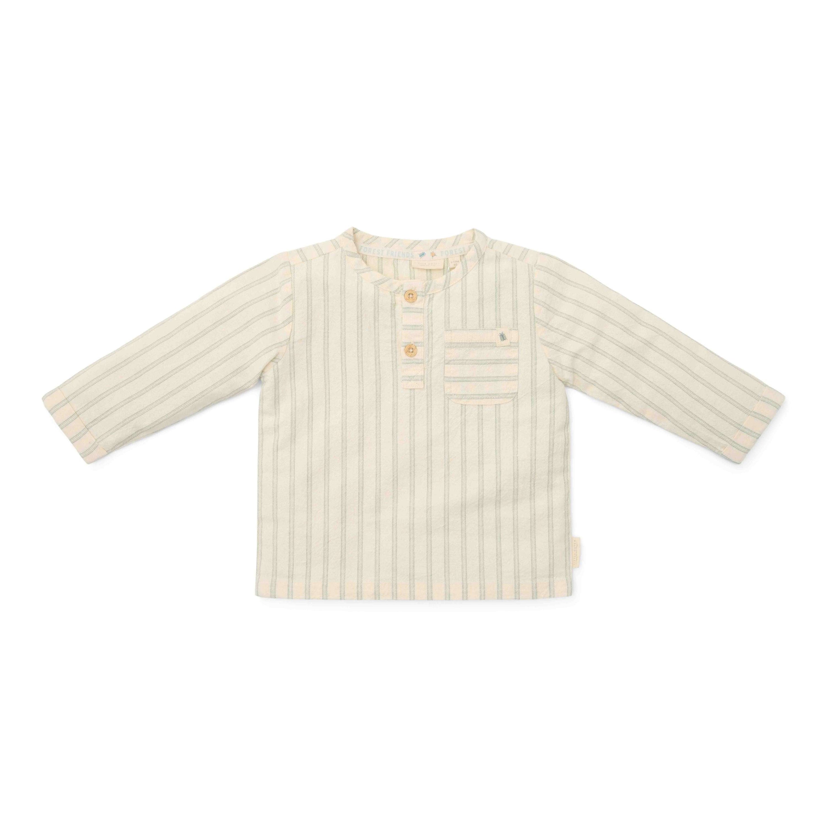 Little Dutch Blouse Lange Mouw Forest Green Stripe