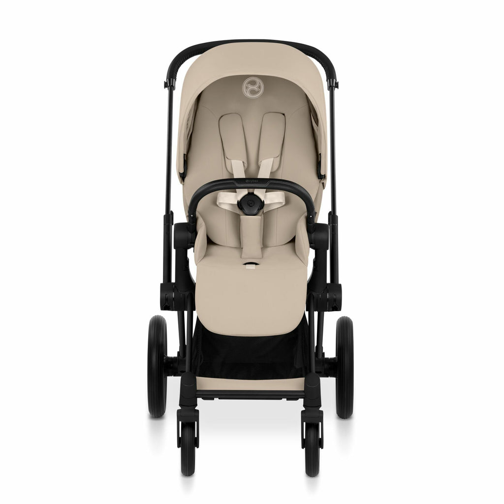 CYBEX Buggy Priam Comfort Matt Black incl. Foldable Carry Cot Cozy Beige