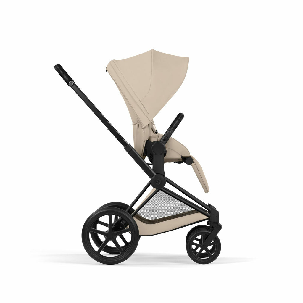 CYBEX Buggy Priam Comfort Matt Black incl. Foldable Carry Cot Cozy Beige
