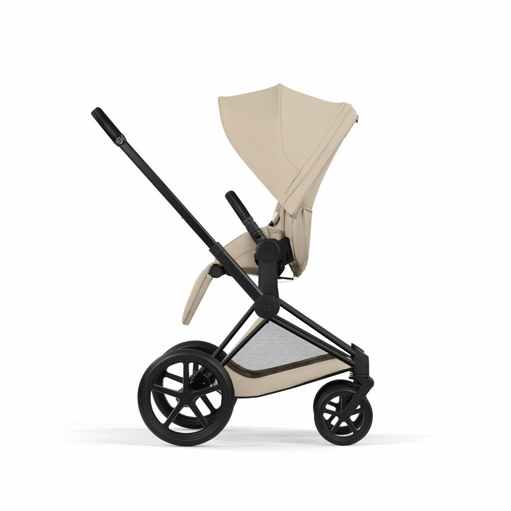 CYBEX Buggy Priam Comfort Matt Black incl. Foldable Carry Cot Cozy Beige