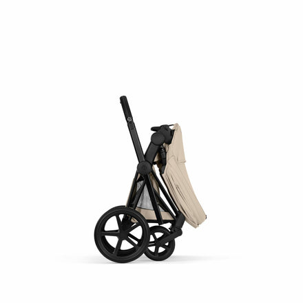 CYBEX Buggy Priam Comfort Matt Black incl. Foldable Carry Cot Cozy Beige