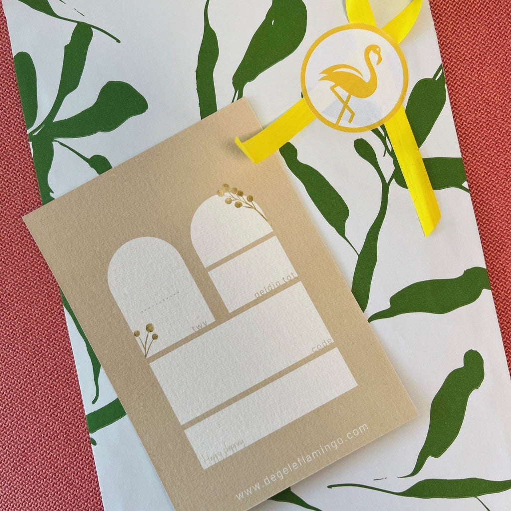 Papieren Cadeaubon (wordt per pakje opgestuurd)