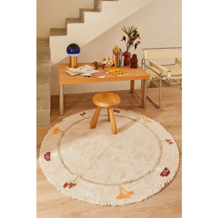 Lorena Canals Machinewasbaar Tapijt Rond Rug Ø140cm | Chanterelle