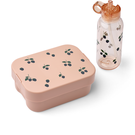 Liewood Chelsey Printed Lunchbox Set | Berry / Pale Tuscany