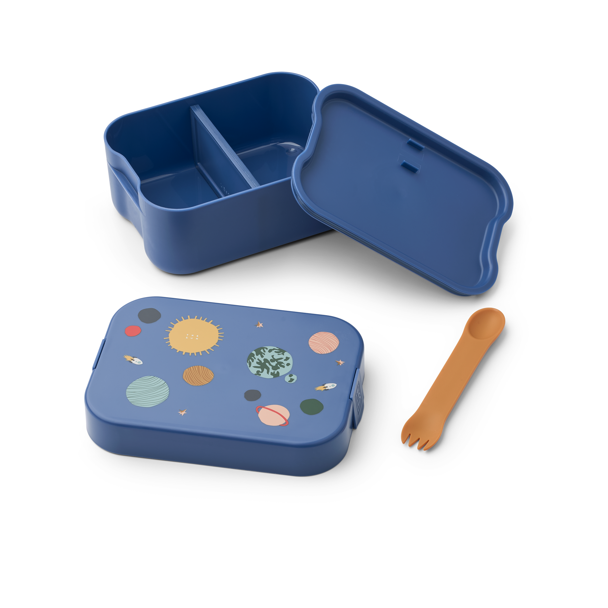 Liewood Chelsey Printed Lunchbox Set | Universe / Classic Navy