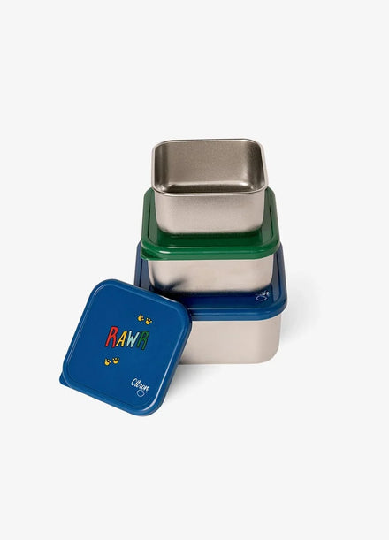 Citron RVS Snack Box Set | Dino