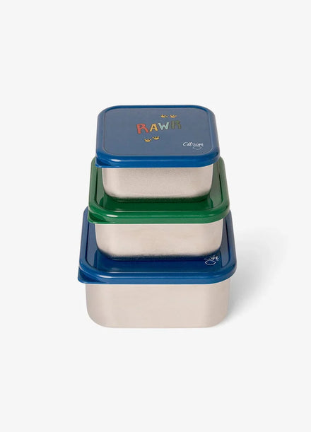 Citron RVS Snack Box Set | Dino