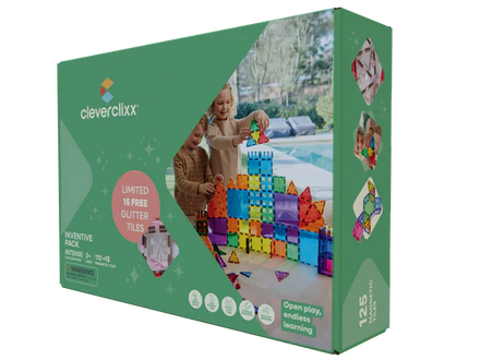 Cleverclixx Inventive Pack Intense met 110 magnetische tegels en 15 gratis glittertegels