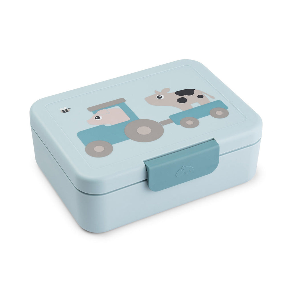 Done By Deer Lunchdoos Met Verdeelvakje | Tiny Farm Blue