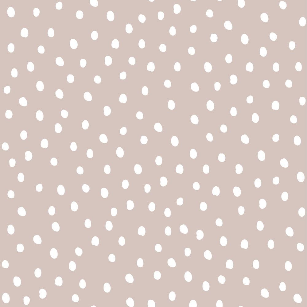 Dekornik Behangpapier Simple Irregular Dots | Powder Pink White