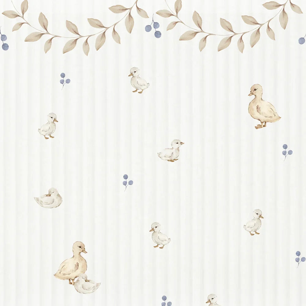 Dekornik Behang Ducklings Cute With Ornament
