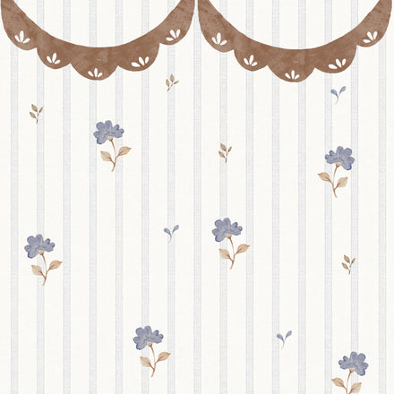 Dekornik Behang Delicate Retro Flowers With Ornament