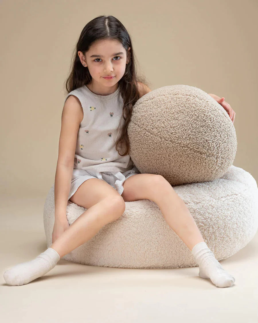 Wigiwama Pouffe Ottoman | Cream