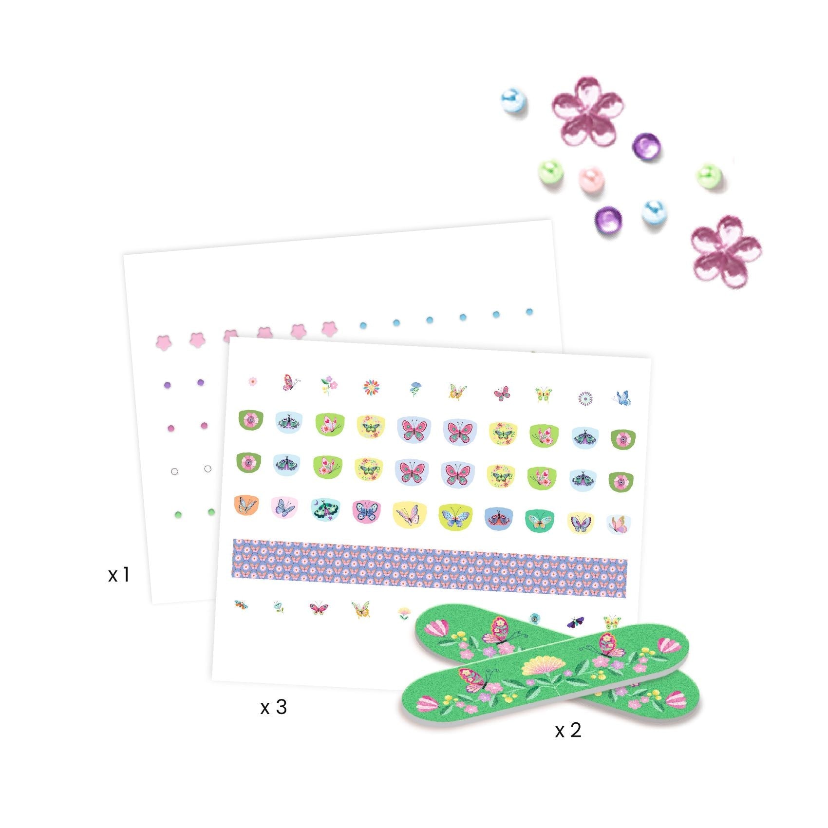 Djeco Nagelstickers | Voorjaarsvlinders