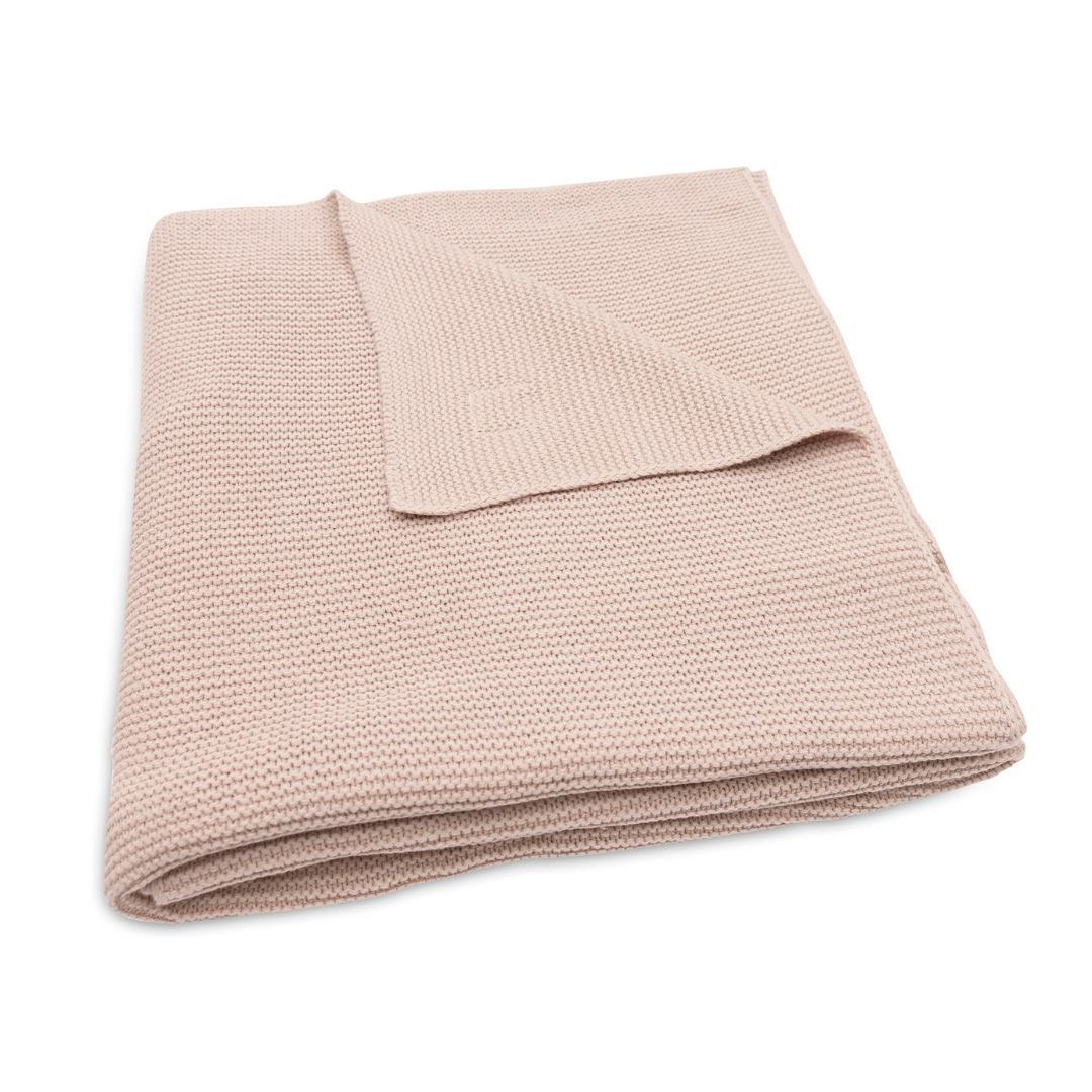 Jollein Ledikant Deken 100x150cm | Basic Knit Wild Rose