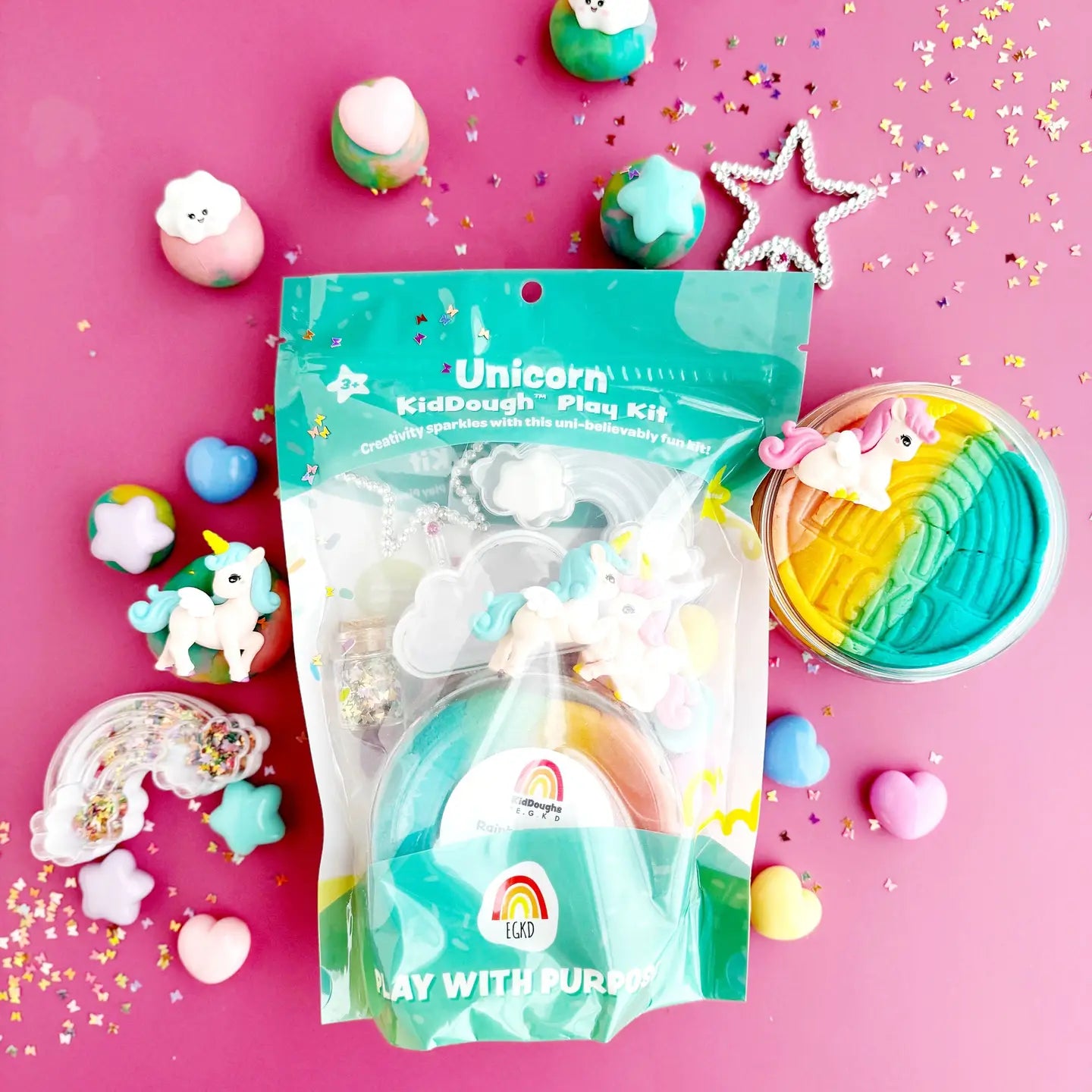 Earth Grown KidDoughs Klei Speelset | Unicorn
