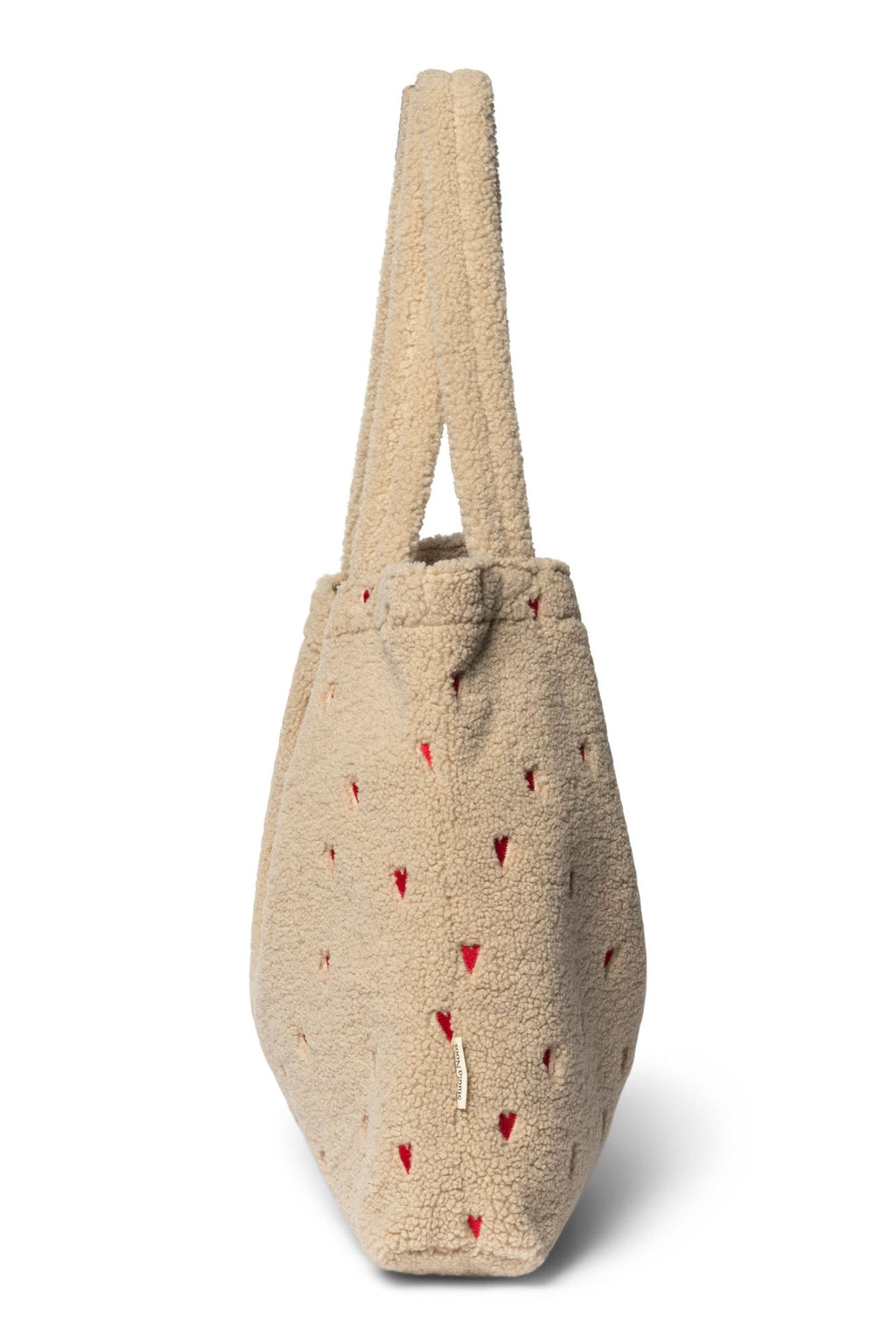 Studio Noos Ecru Teddy Hearts Mom Bag